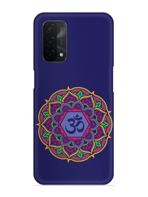 Om Mandala Art Blue Snap Case for Oppo A74 (5G) Zapvi