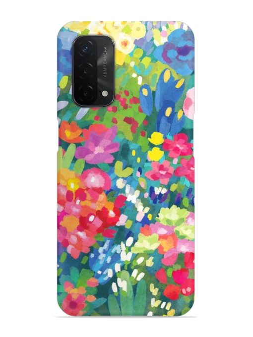 Watercolor Flower Art Snap Case for Oppo A74 (5G) Zapvi