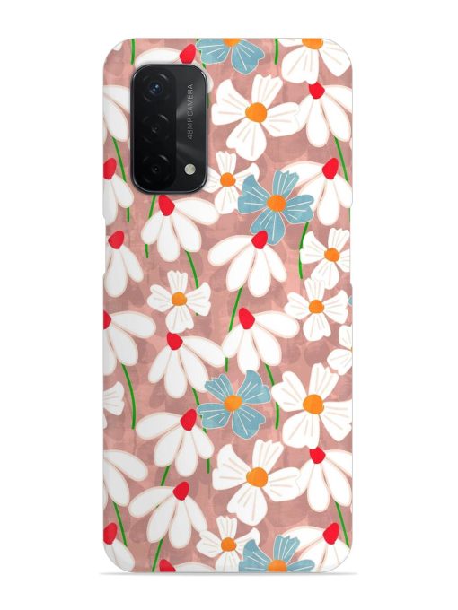 Abstract Petal Flowers Snap Case for Oppo A74 (5G) Zapvi