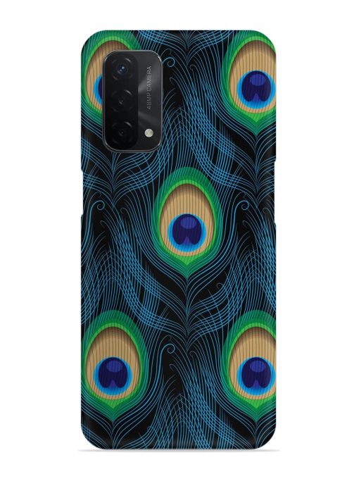 Seamless Pattern Peacock Snap Case for Oppo A74 (5G)