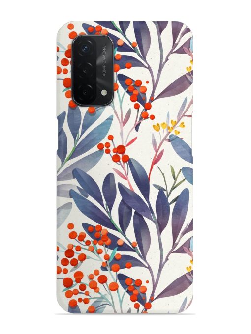 Seamless Floral Pattern Snap Case for Oppo A74 (5G)