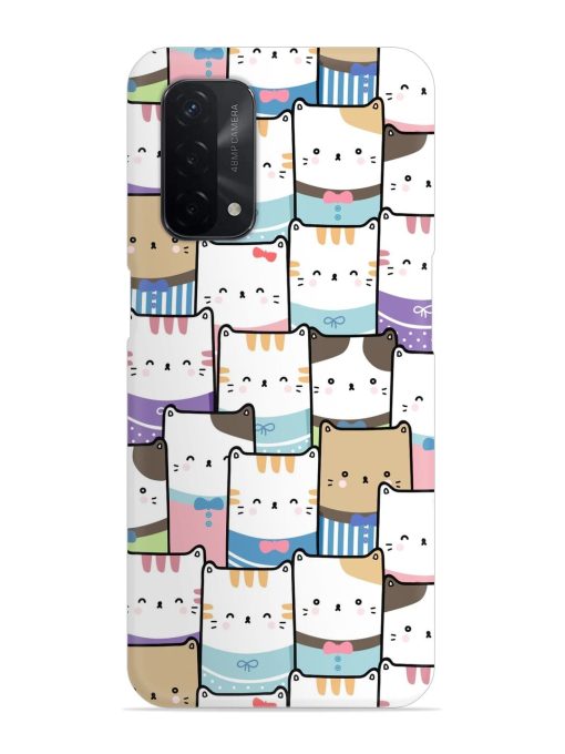 Cute Adorable Cat Snap Case for Oppo A74 (5G) Zapvi