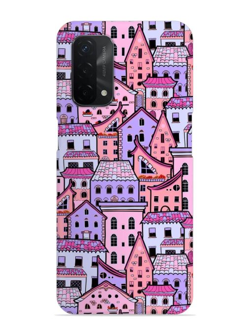 Seamless Pattern Houses Snap Case for Oppo A74 (5G) Zapvi