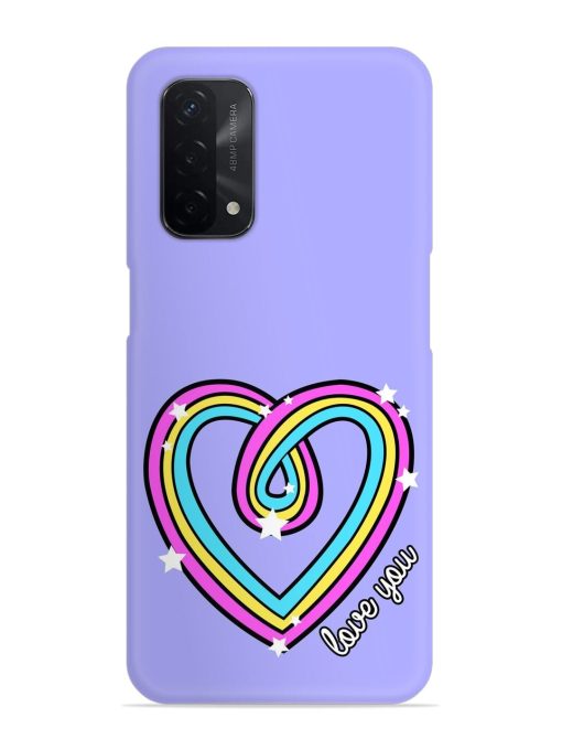 Colorful Rainbow Heart Snap Case for Oppo A74 (5G) Zapvi