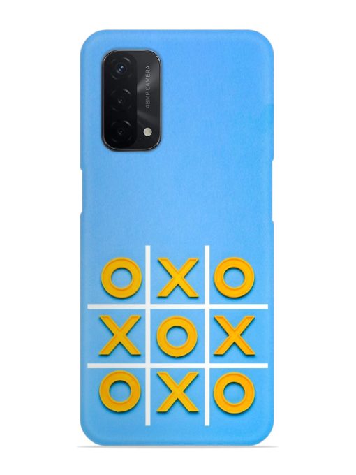 Yellow Plastic Crosses Snap Case for Oppo A74 (5G) Zapvi