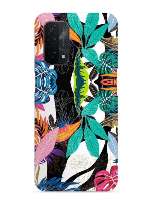 Floral Pattern Bright Snap Case for Oppo A74 (5G)