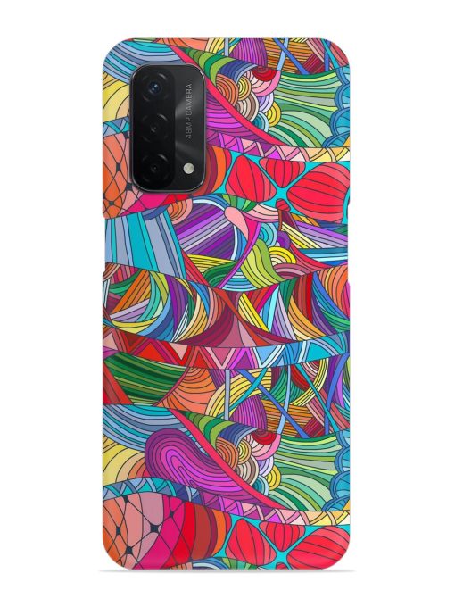 Seamless Patterns Hand Drawn Snap Case for Oppo A74 (5G) Zapvi