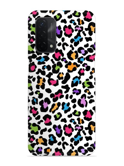 Seamless Leopard Pattern Snap Case for Oppo A74 (5G) Zapvi