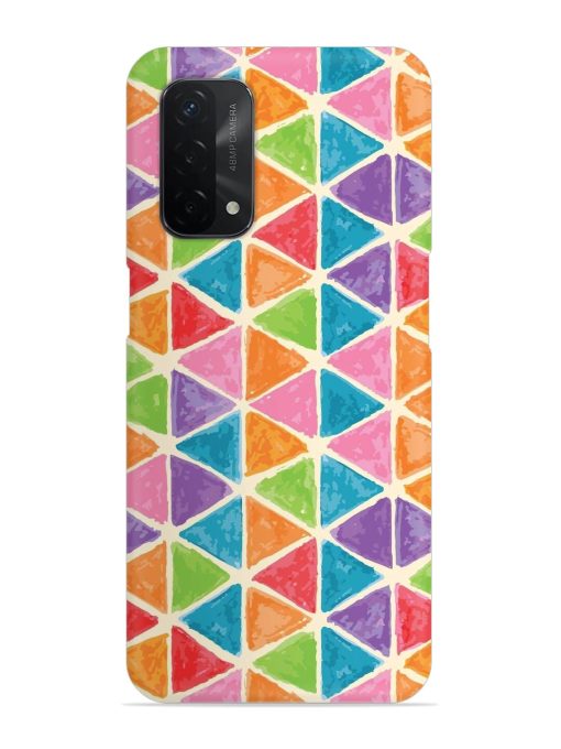 Seamless Colorful Isometric Snap Case for Oppo A74 (5G) Zapvi