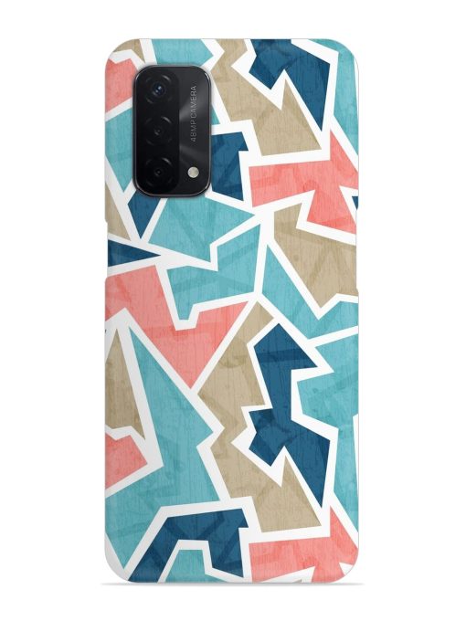 Vintage Geometric Triangle Snap Case for Oppo A74 (5G) Zapvi