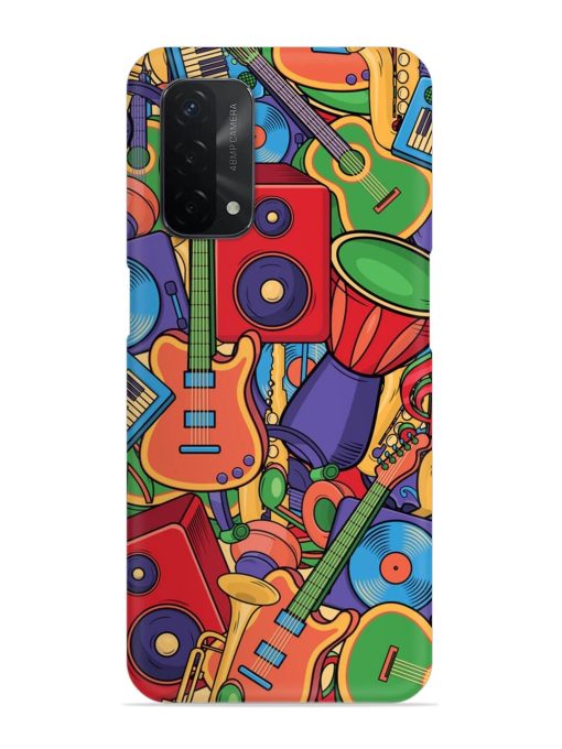 Colorful Music Art Snap Case for Oppo A74 (5G)