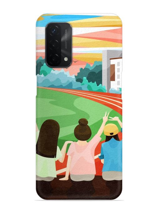 School Playground Snap Case for Oppo A74 (5G) Zapvi