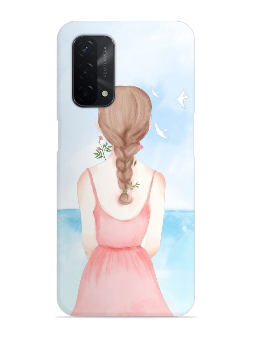 Watercolor Girl Vector Snap Case for Oppo A74 (5G) Zapvi