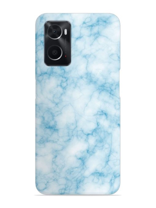 Blue White Natural Marble Snap Case for Oppo A76