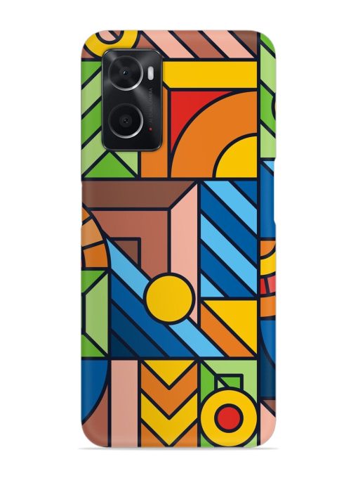 Colorful Geometric Snap Case for Oppo A76