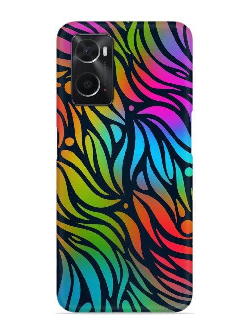 Abstract Leaf Design Snap Case for Oppo A76 Zapvi