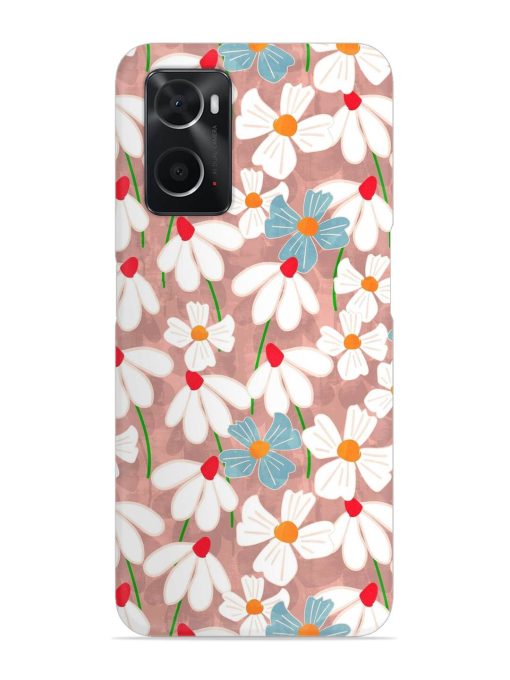 Abstract Petal Flowers Snap Case for Oppo A76 Zapvi