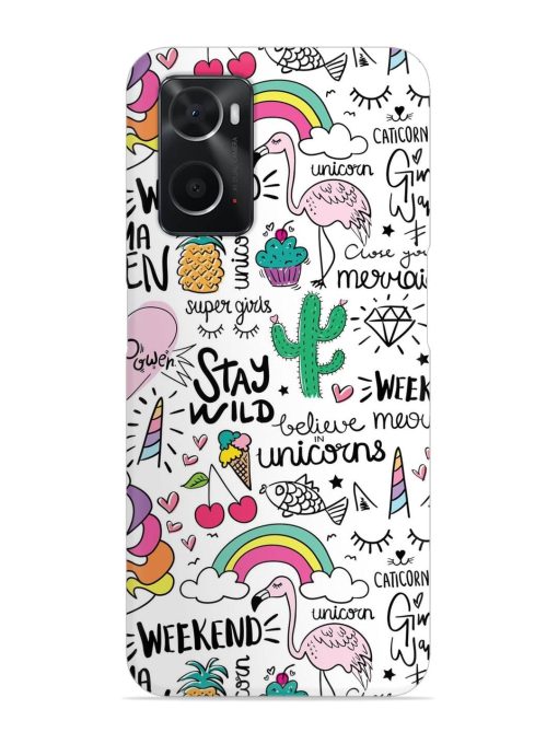 Unicorn Ice Cream Snap Case for Oppo A76 Zapvi