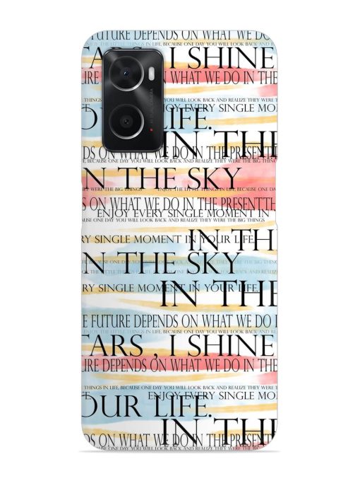 Seamless Slogans Pattern Snap Case for Oppo A76