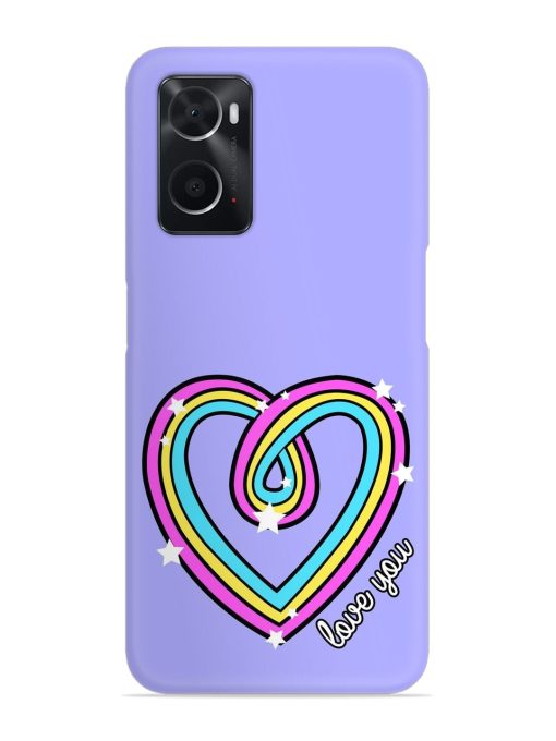 Colorful Rainbow Heart Snap Case for Oppo A76