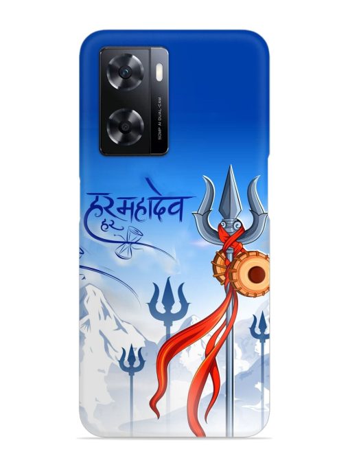 Har Har Mahadev Trishul Snap Case for Oppo A77 Zapvi