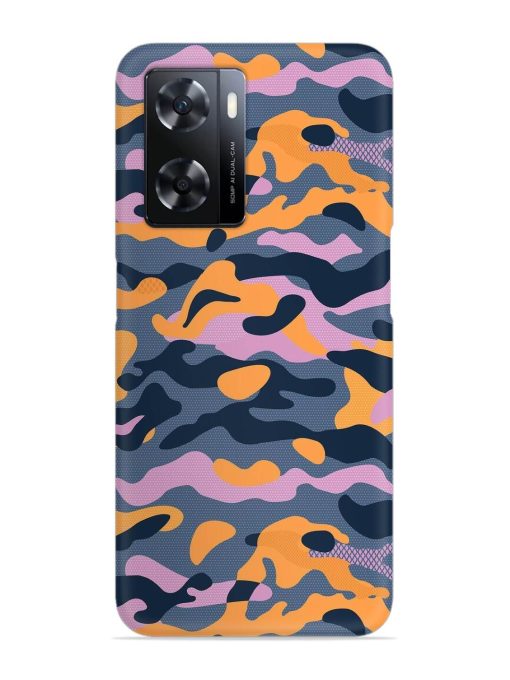 Camouflage Army Military English Orange Art Snap Case for Oppo A77 Zapvi