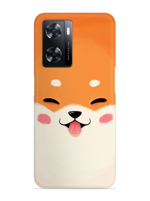 Cute Dog Face Vector Snap Case for Oppo A77 Zapvi