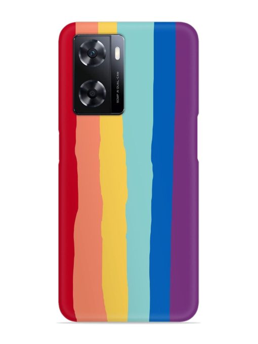 Rainbow Genuine Liquid Snap Case for Oppo A77 Zapvi