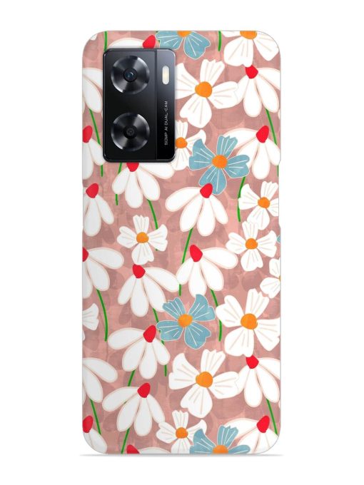 Abstract Petal Flowers Snap Case for Oppo A77 Zapvi