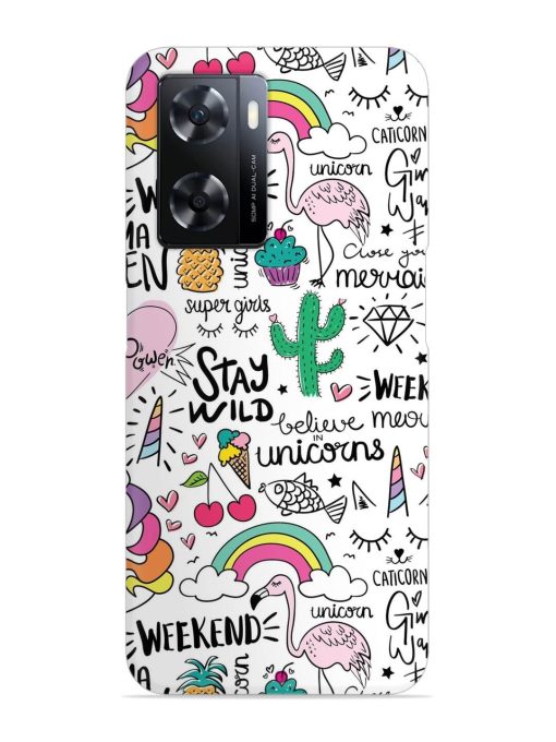 Unicorn Ice Cream Snap Case for Oppo A77 Zapvi