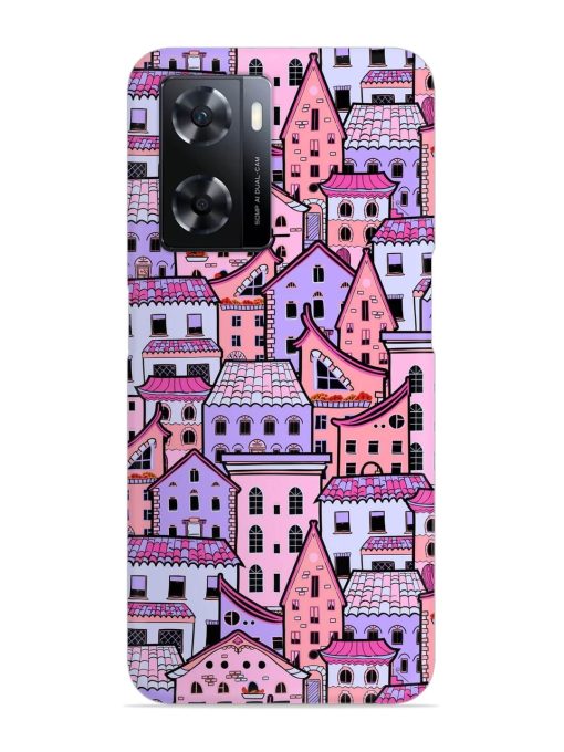 Seamless Pattern Houses Snap Case for Oppo A77