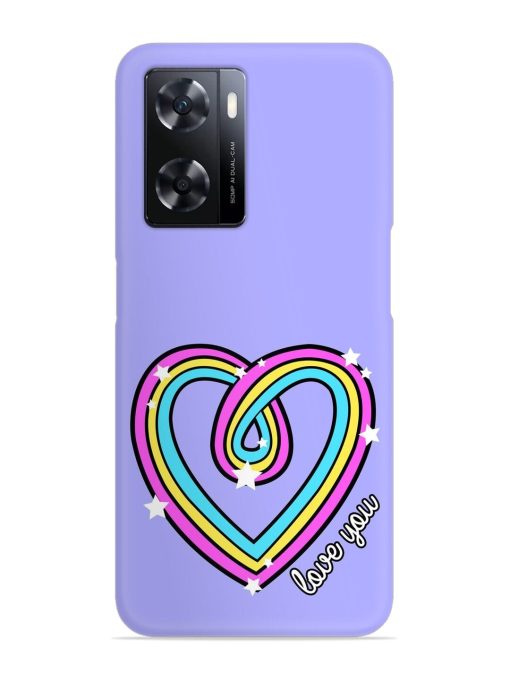 Colorful Rainbow Heart Snap Case for Oppo A77