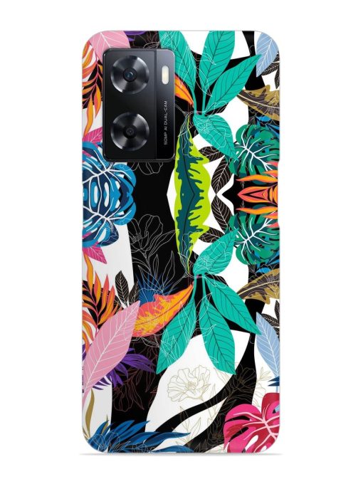 Floral Pattern Bright Snap Case for Oppo A77 Zapvi