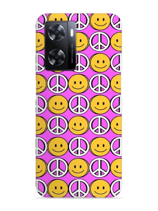 Smiley Face Peace Snap Case for Oppo A77 Zapvi