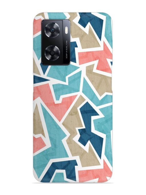 Vintage Geometric Triangle Snap Case for Oppo A77 Zapvi