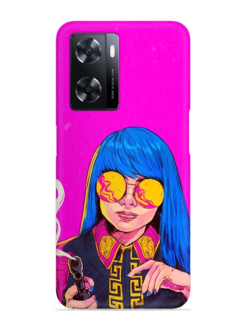 Aesthetic Anime Girl Snap Case for Oppo A77 Zapvi