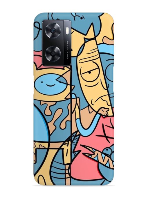 Silly Face Doodle Snap Case for Oppo A77 Zapvi