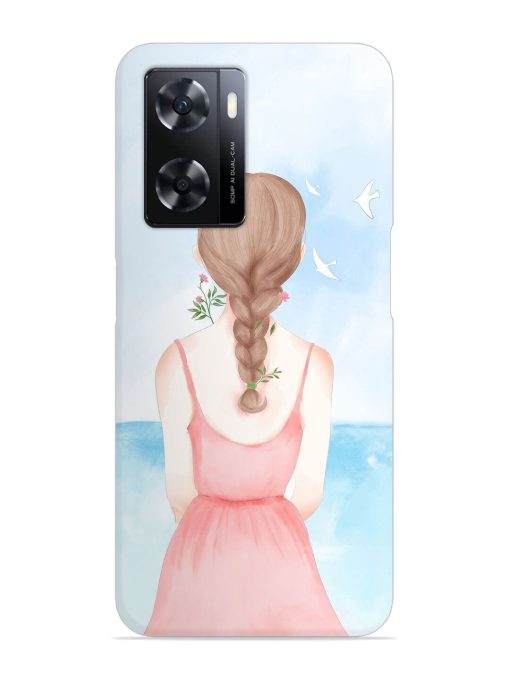 Watercolor Girl Vector Snap Case for Oppo A77 Zapvi