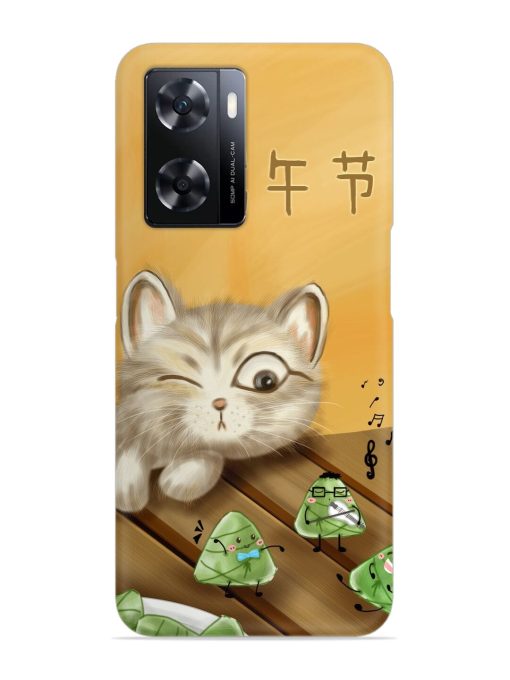 Cat Scorpion Dancing Snap Case for Oppo A77 Zapvi