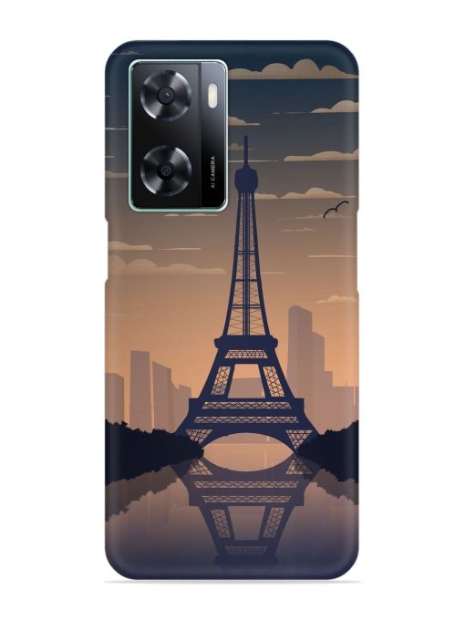 France Paris Eiffel Tower Gradient Snap Case for Oppo A77S Zapvi