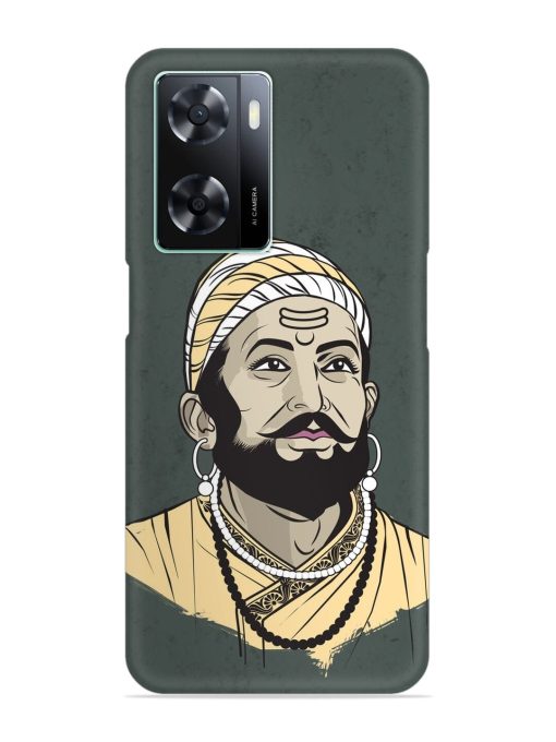 Shivaji Maharaj Vector Art Snap Case for Oppo A77S