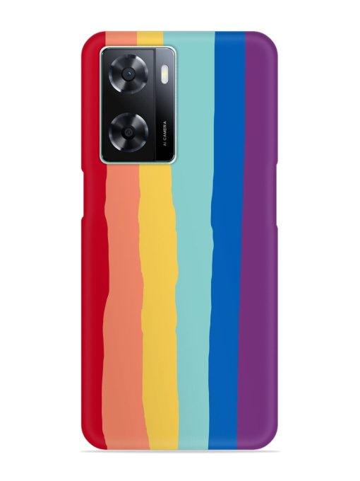 Rainbow Genuine Liquid Snap Case for Oppo A77S Zapvi