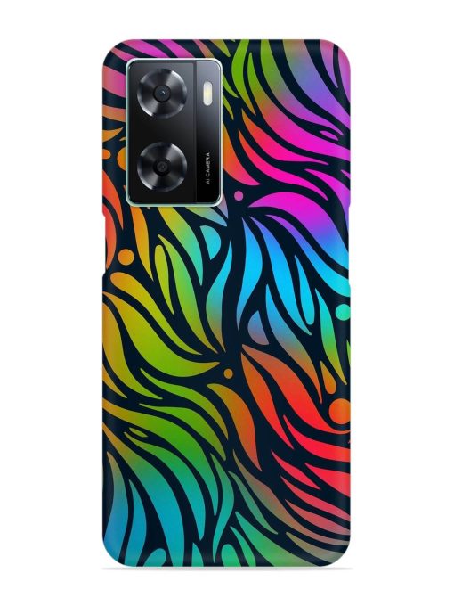 Abstract Leaf Design Snap Case for Oppo A77S Zapvi