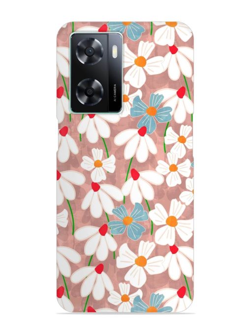 Abstract Petal Flowers Snap Case for Oppo A77S Zapvi