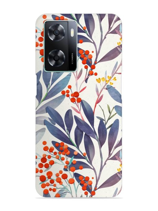 Seamless Floral Pattern Snap Case for Oppo A77S Zapvi