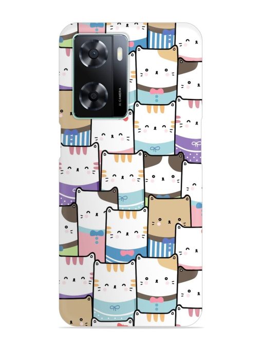 Cute Adorable Cat Snap Case for Oppo A77S Zapvi