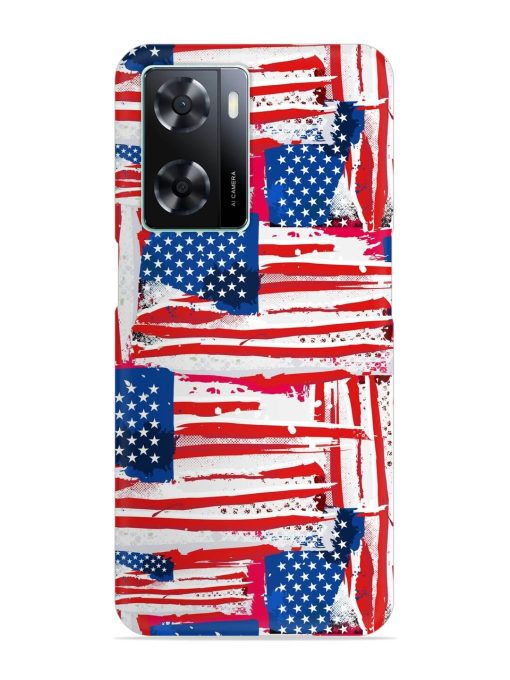 Usa Flag Seamless Snap Case for Oppo A77S Zapvi