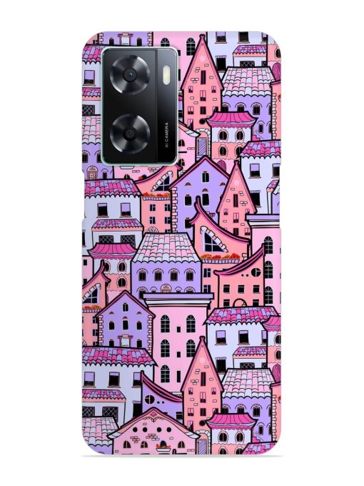 Seamless Pattern Houses Snap Case for Oppo A77S