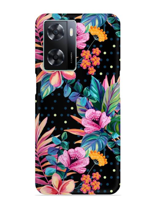 Seamless Floral Pattern Snap Case for Oppo A77S Zapvi