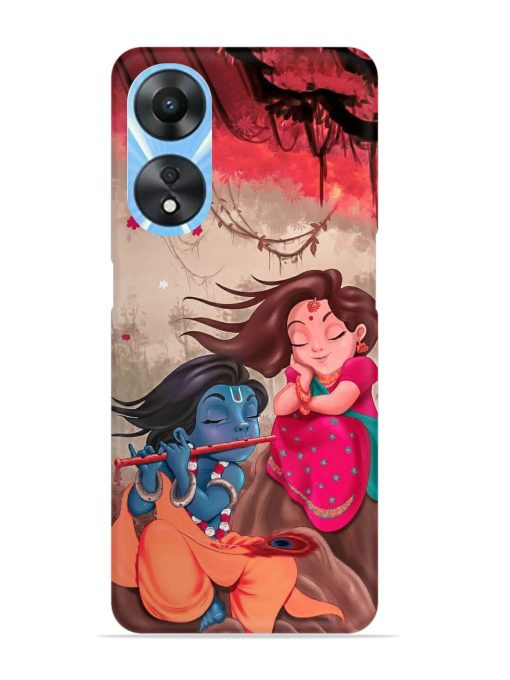 Radhe Krishna Water Art Snap Case for Oppo A78 (5G)